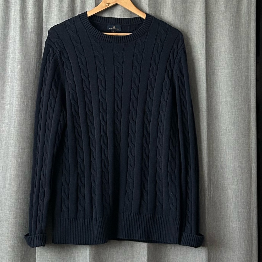 Brooks Brothers Men's Cable Crewneck Sweater